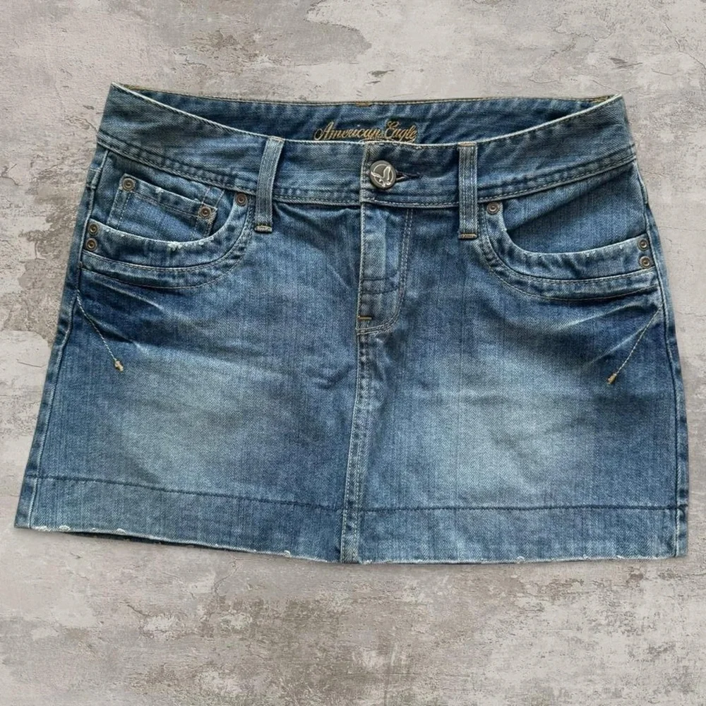 y2k jean mini skirt - Picture 4 of 8